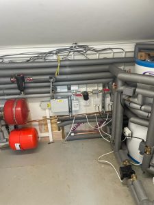 Coach house heat pump plant room