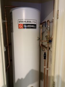 Unvented hot water cylinder - Converting System