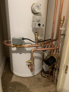 Unvented hot water cylinder - Converting System