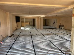 Coach house barn underfloor heating